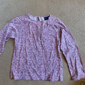 Purple flowers long sleeve mini Boden top